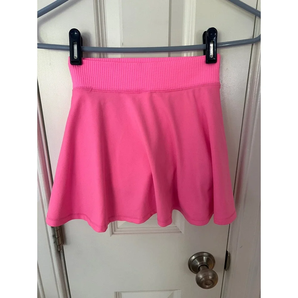 Justice Sport Girls Neon Pink Skort Athletic Tennis Skirt Size Small 7/8 478600